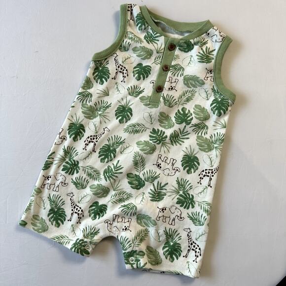 Little Me Safari Muscle Tank Romper Sz 6 mo - Picture 2 of 7